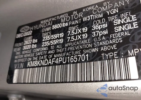 2023 Hyundai Ioniq 5 Sel из США, поврежденный, VIN KM8KNDAF4PU165701